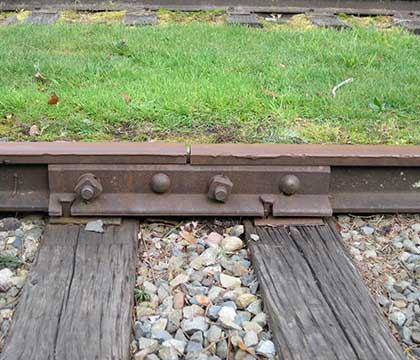 fishplate joint two rails