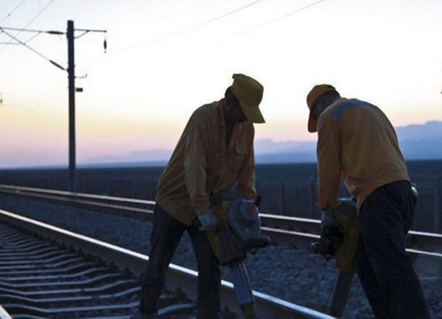 reinforce the railway track